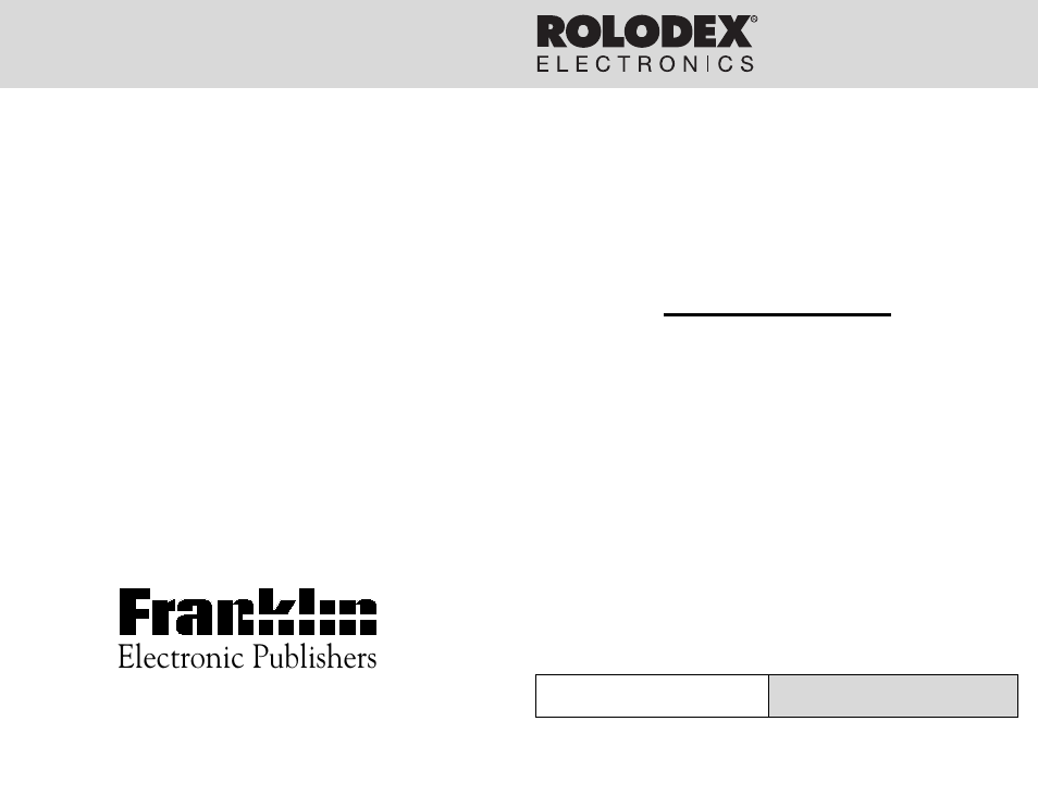 Rolodex RF-512A Benutzerhandbuch | Seiten: 54