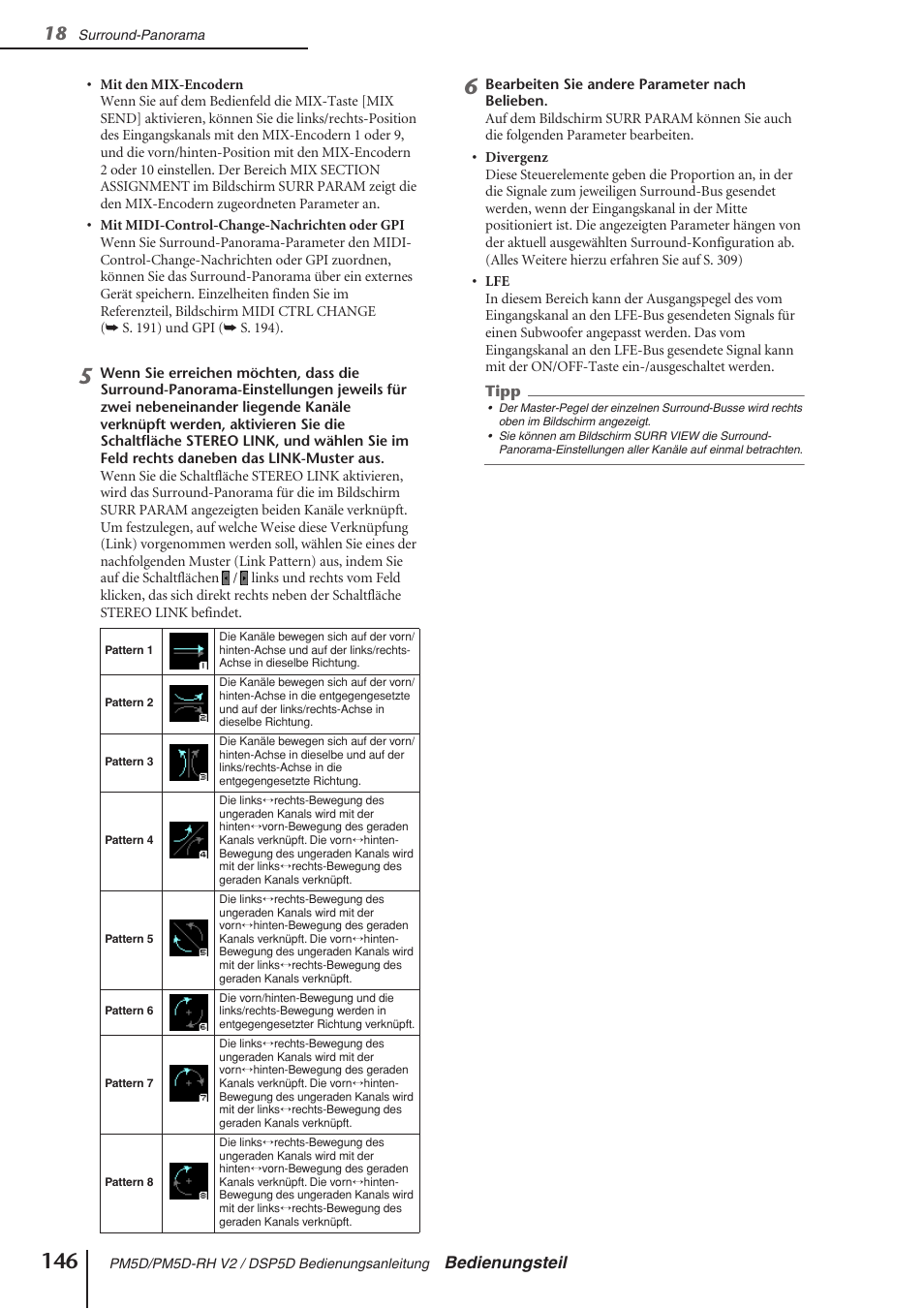 Bedienungsteil | Yamaha PM5D-RH V2  DE Benutzerhandbuch | Seite 146 / 408