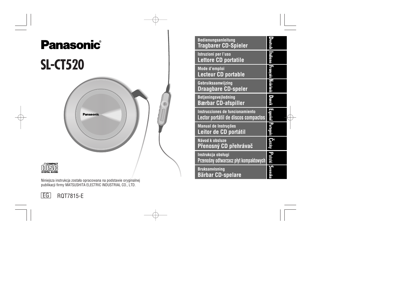 Panasonic SL CT 520 EG 9 S Benutzerhandbuch | Seiten: 84