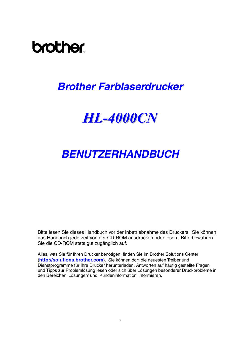 Brother HL-4000CN Benutzerhandbuch | Seiten: 191