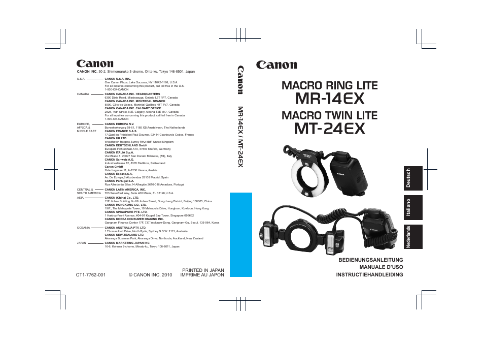 Canon Macro Twin Lite MT-24EX Benutzerhandbuch | Seiten: 136