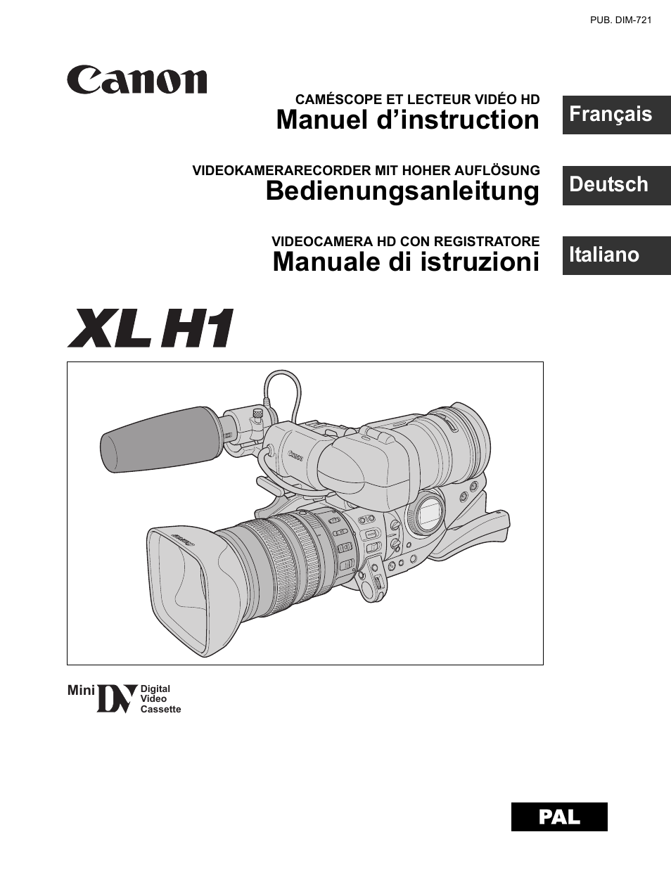 Canon XL H1 Benutzerhandbuch | Seiten: 163