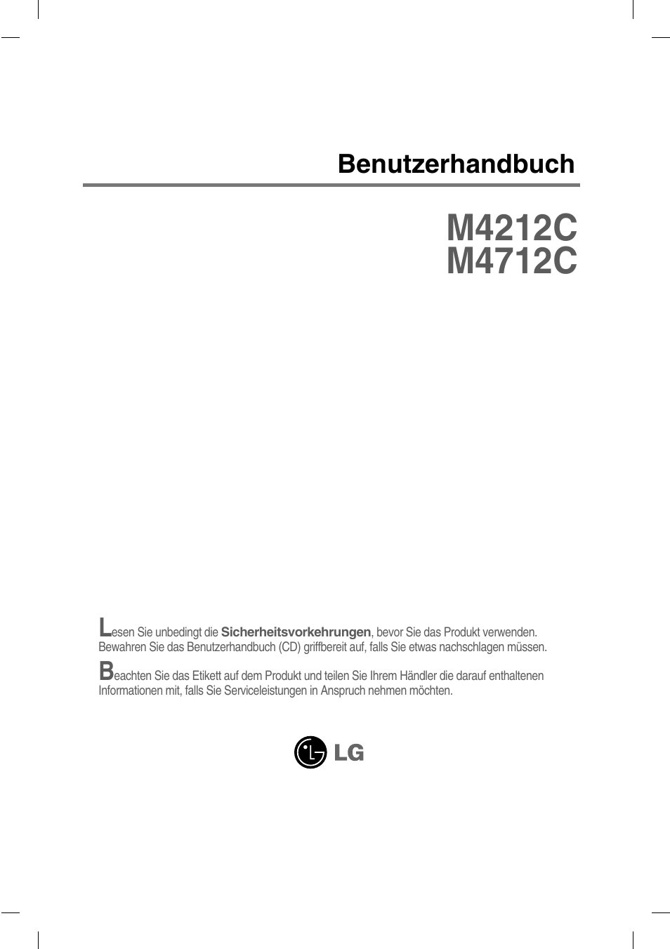LG M4212C-BAP Benutzerhandbuch | Seiten: 67