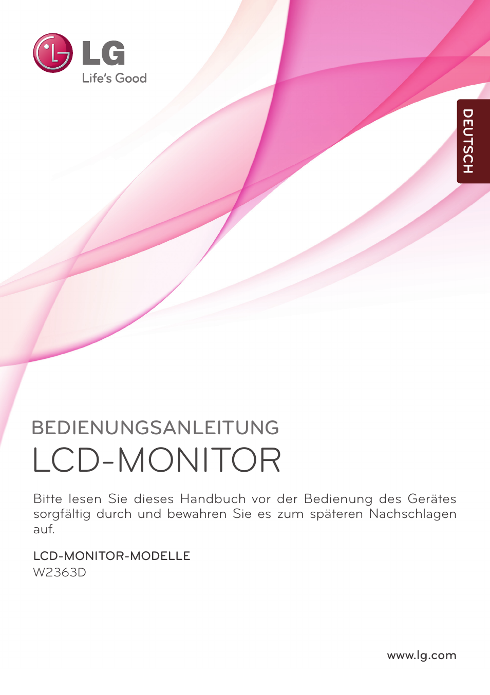 LG W2363D-PF Benutzerhandbuch | Seiten: 27