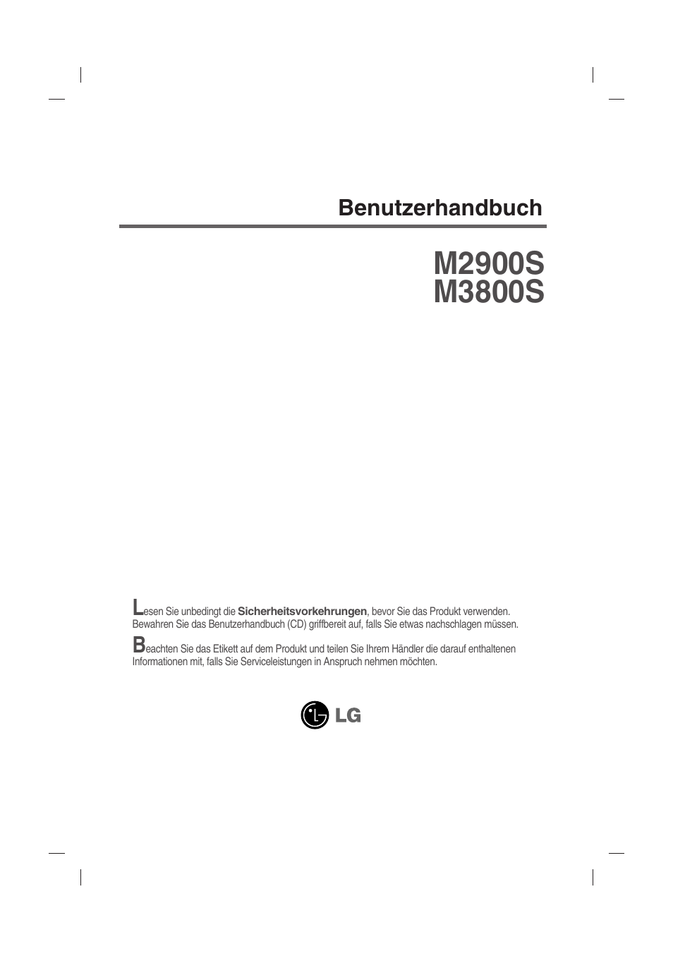 LG M3800S-BN Benutzerhandbuch | Seiten: 32
