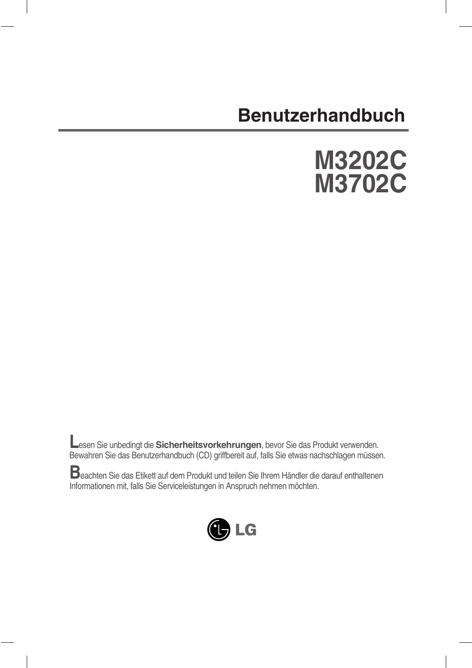 LG M3202C Benutzerhandbuch | Seiten: 66