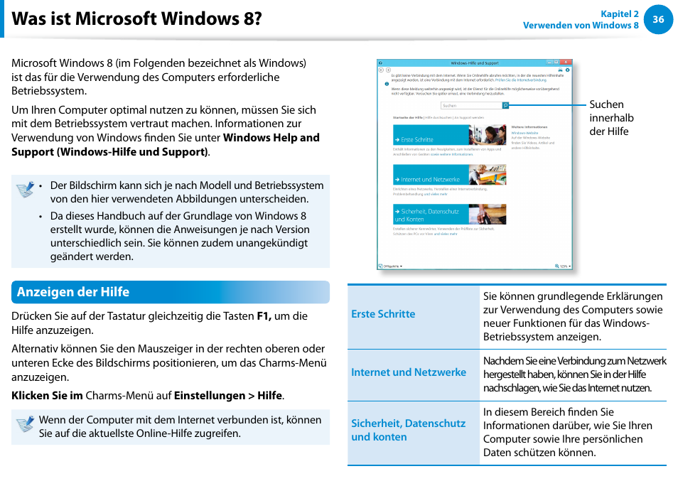 Was ist microsoft windows 8, Anzeigen der hilfe | Samsung NP700Z5CH Benutzerhandbuch | Seite 37 / 164