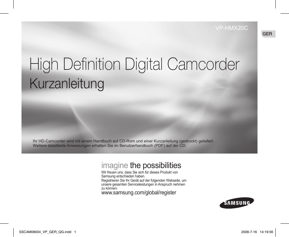 Samsung VP-HMX20C Benutzerhandbuch | Seiten: 12