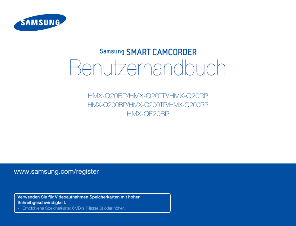 Samsung HMX-Q20BP Benutzerhandbuch | Seiten: 132
