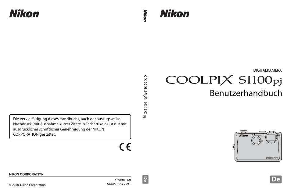 Nikon Coolpix S1100pj Benutzerhandbuch | Seiten: 216
