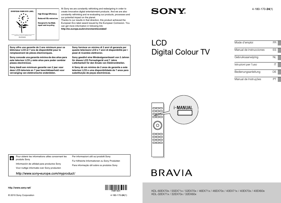 Sony KDL-52EX704 Benutzerhandbuch | Seiten: 104
