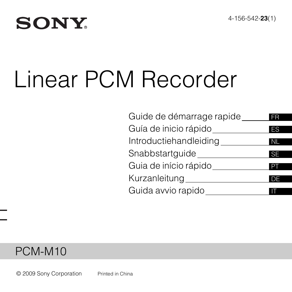 Sony PCM-M10 Benutzerhandbuch | Seiten: 116