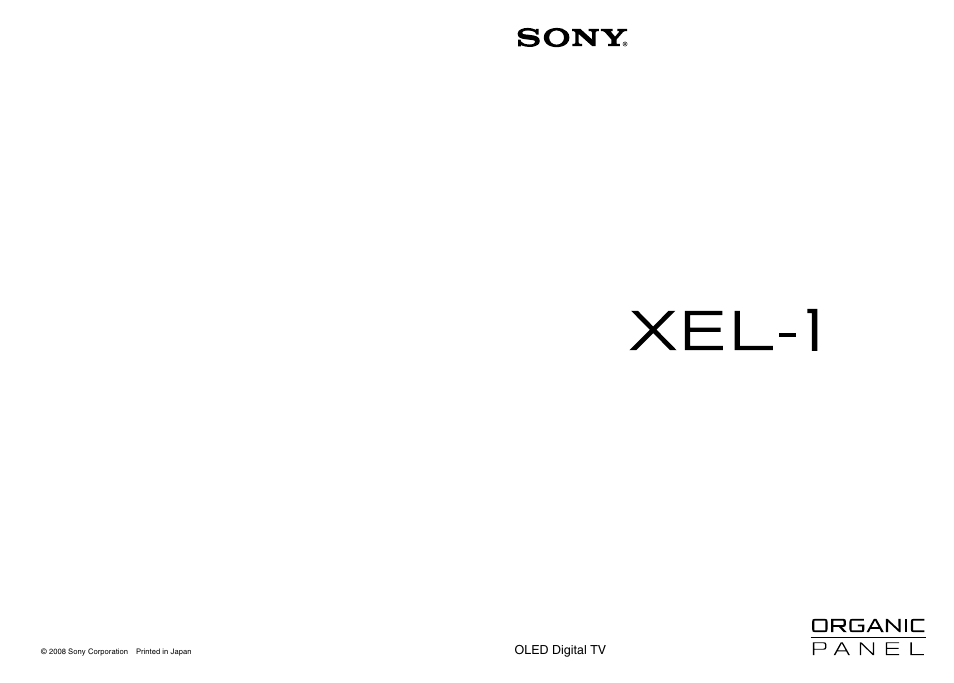 Sony XEL-1 Benutzerhandbuch | Seiten: 228