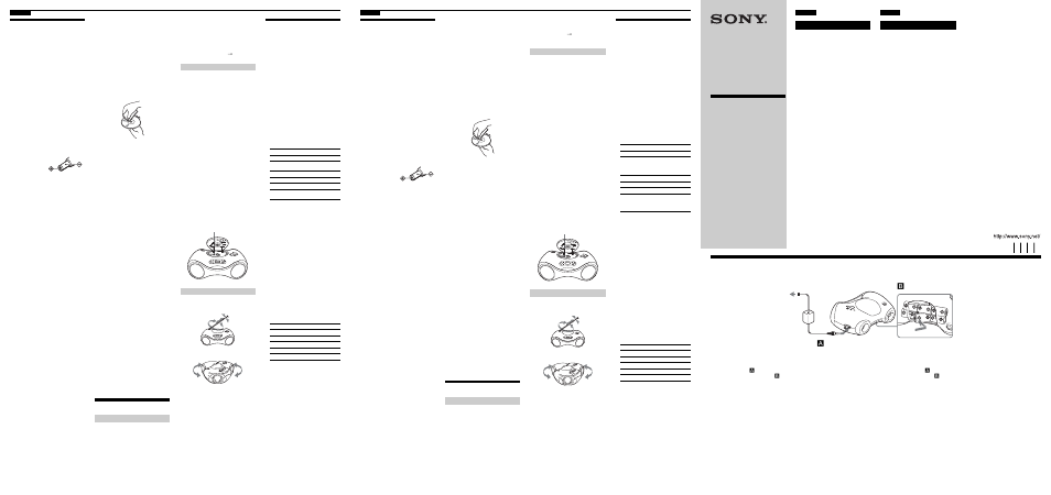 Sony ZS-X1 Benutzerhandbuch | Seiten: 2
