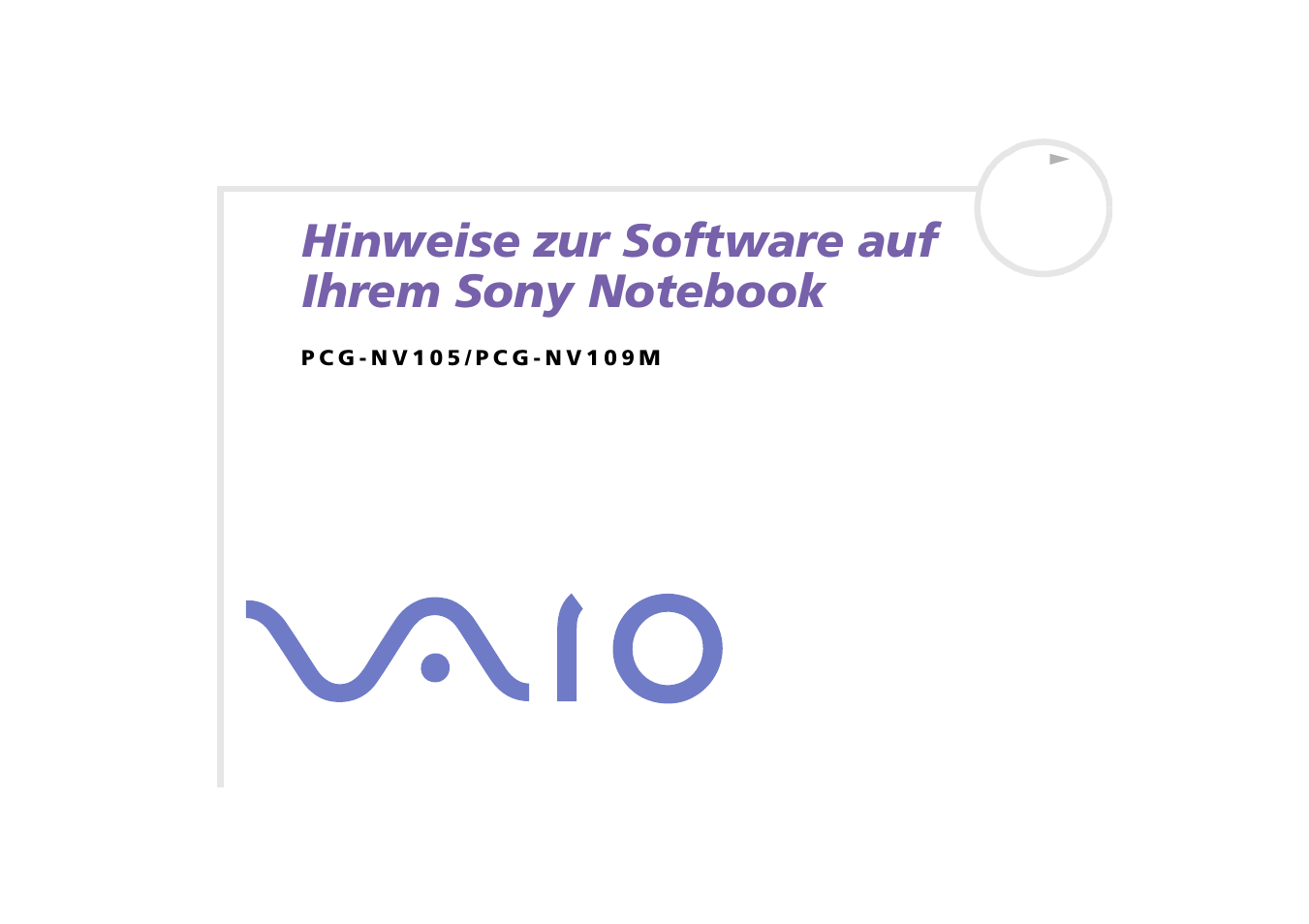 Sony PCG-NV105 Benutzerhandbuch | Seiten: 104