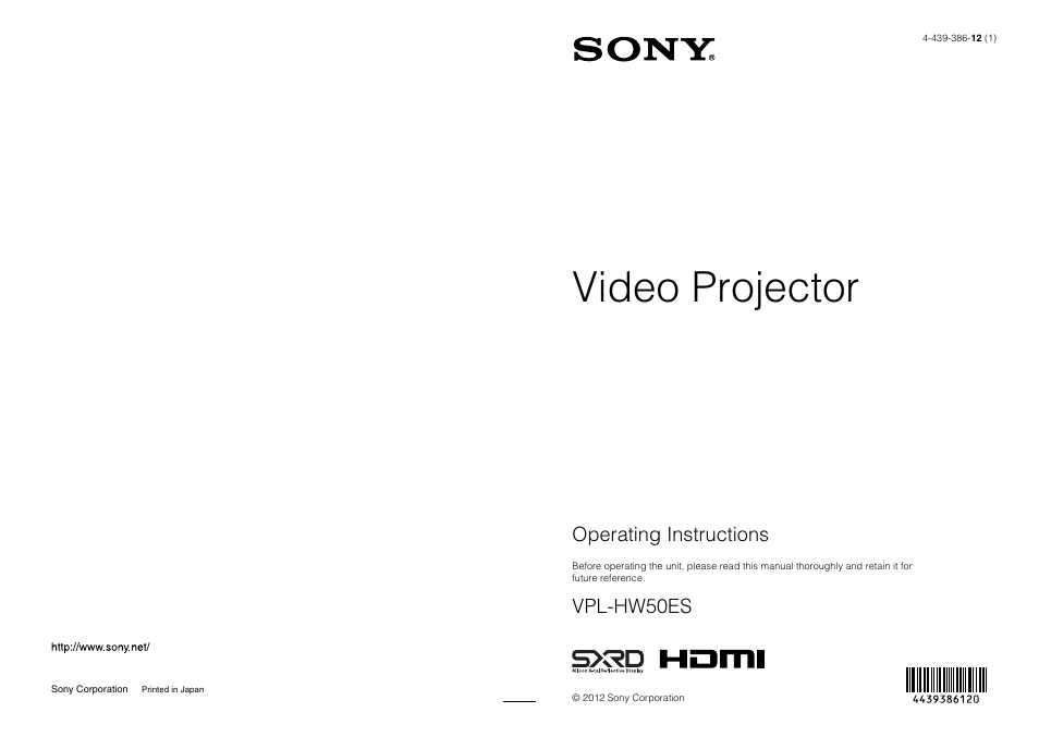 Sony VPL-HW50ES Benutzerhandbuch | Seiten: 95