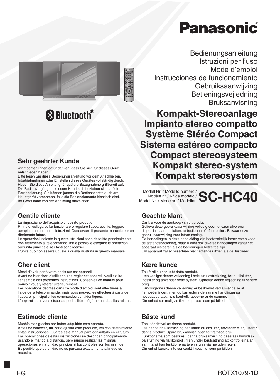 Panasonic SCHC40EG Benutzerhandbuch | Seiten: 116