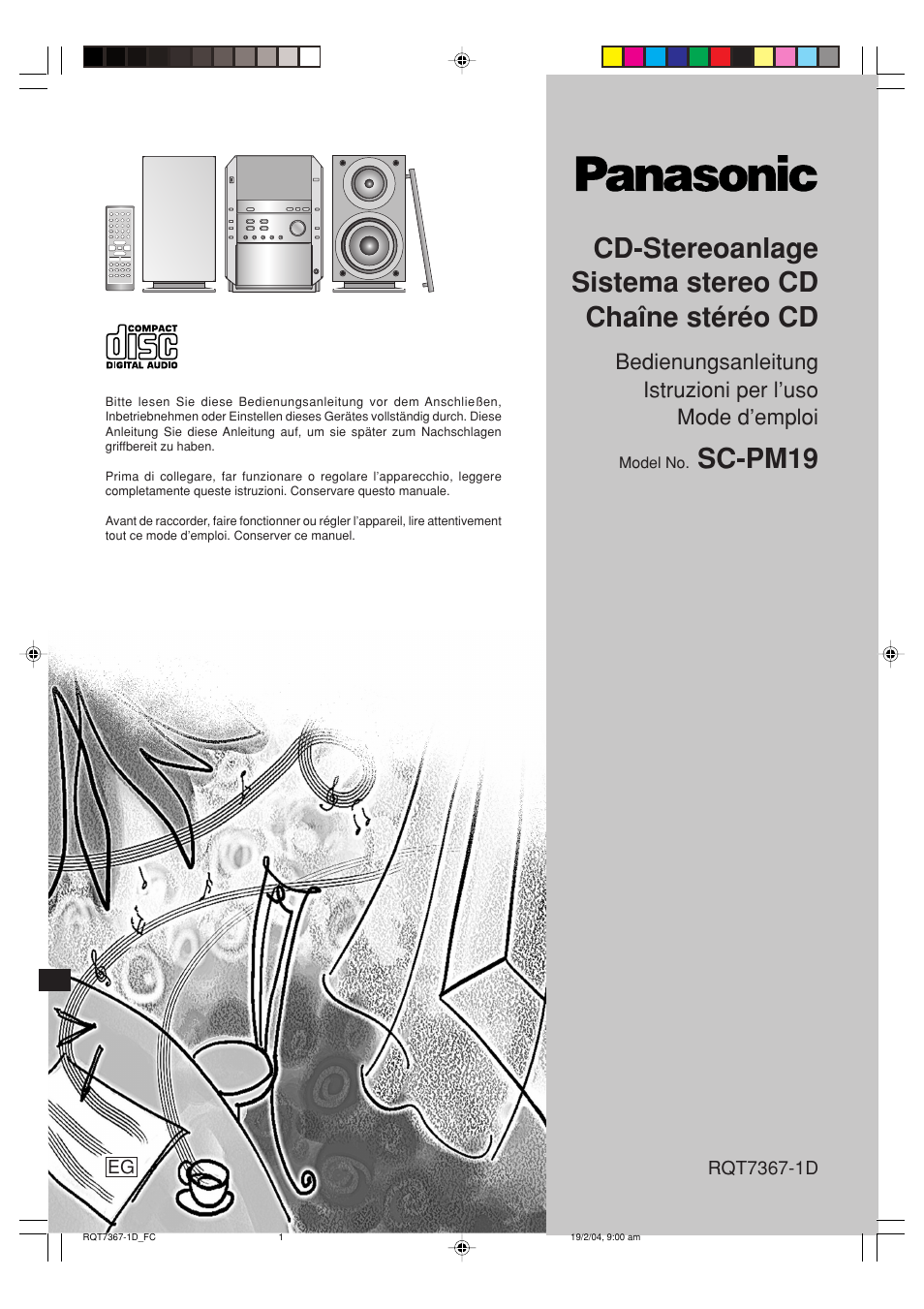 Panasonic SCPM19 Benutzerhandbuch | Seiten: 56