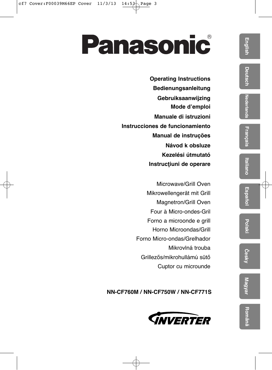Panasonic NNCF760M Benutzerhandbuch | Seiten: 41