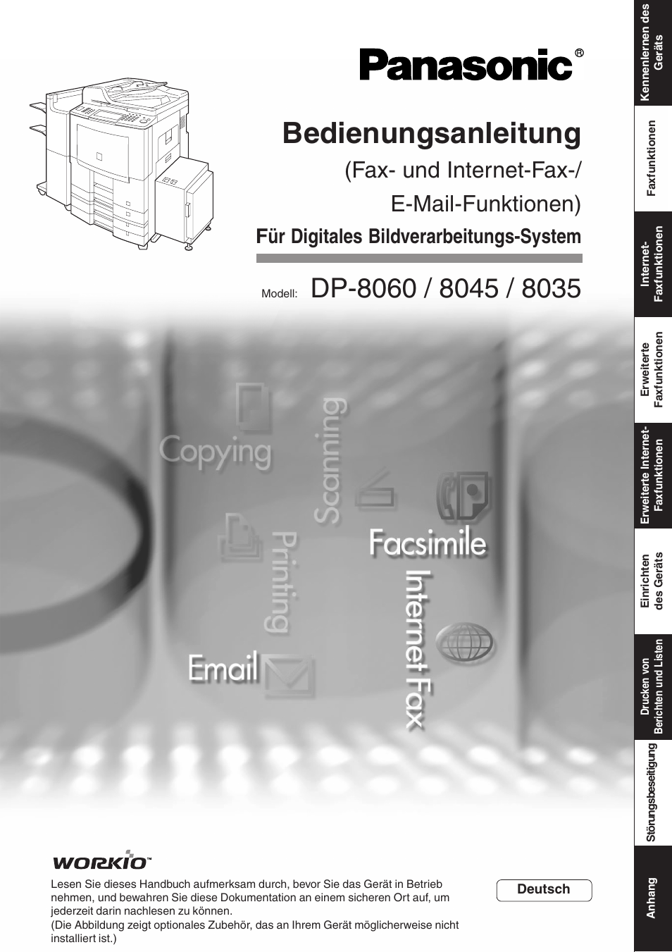 Panasonic DP8045 Benutzerhandbuch | Seiten: 196