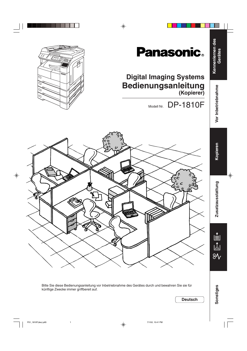 Panasonic DP1810 Benutzerhandbuch | Seiten: 54