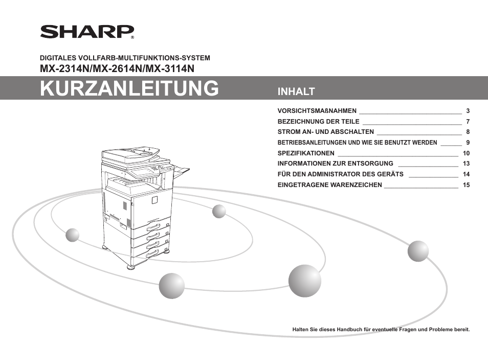 Sharp MX-2614N Benutzerhandbuch | Seiten: 16