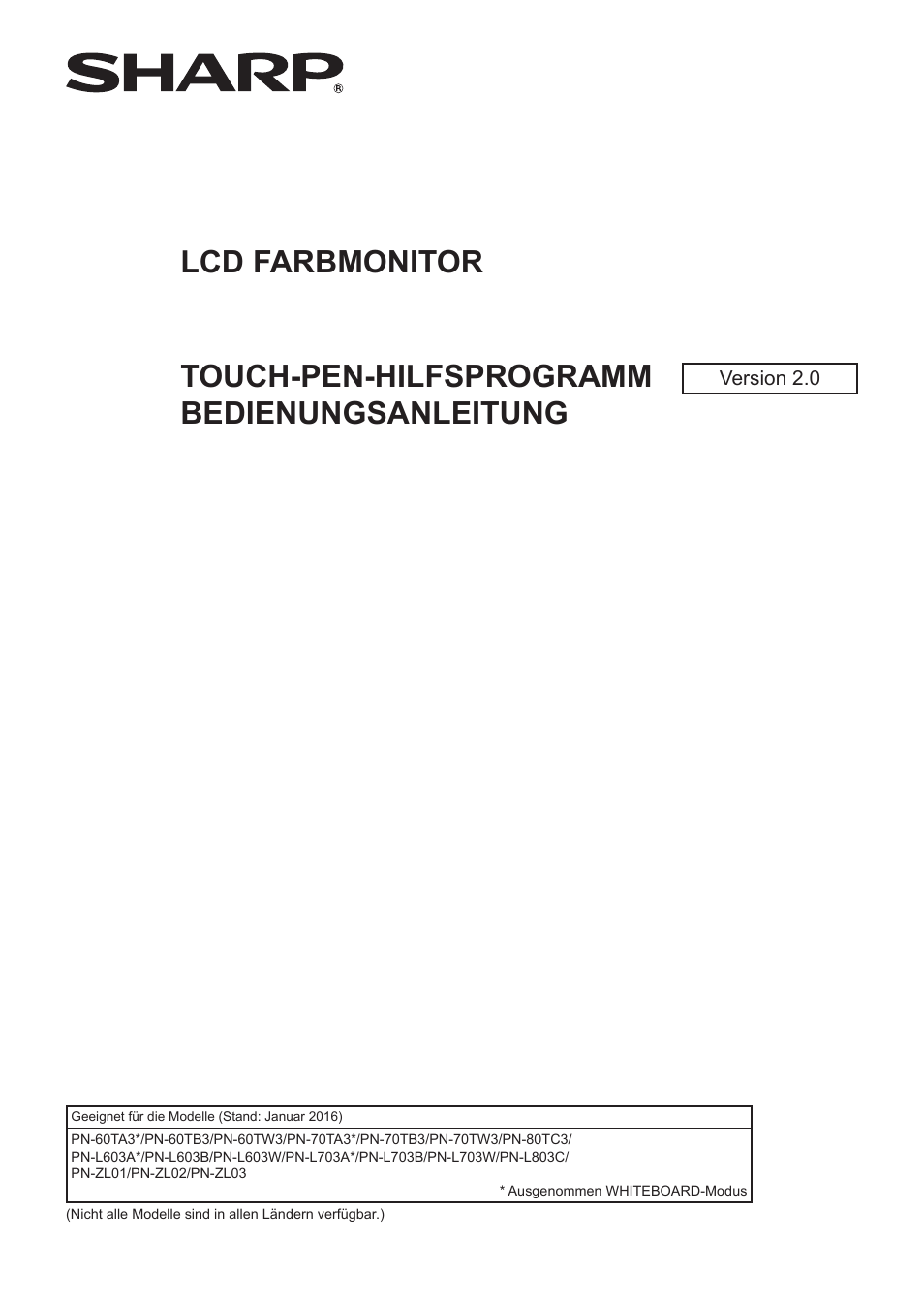 Sharp PN-60TW3 Benutzerhandbuch | Seiten: 11