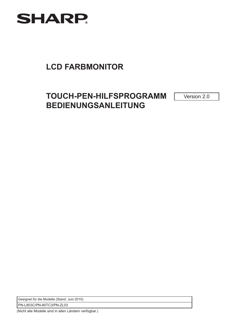 Sharp PN-80TC3 Benutzerhandbuch | Seiten: 11