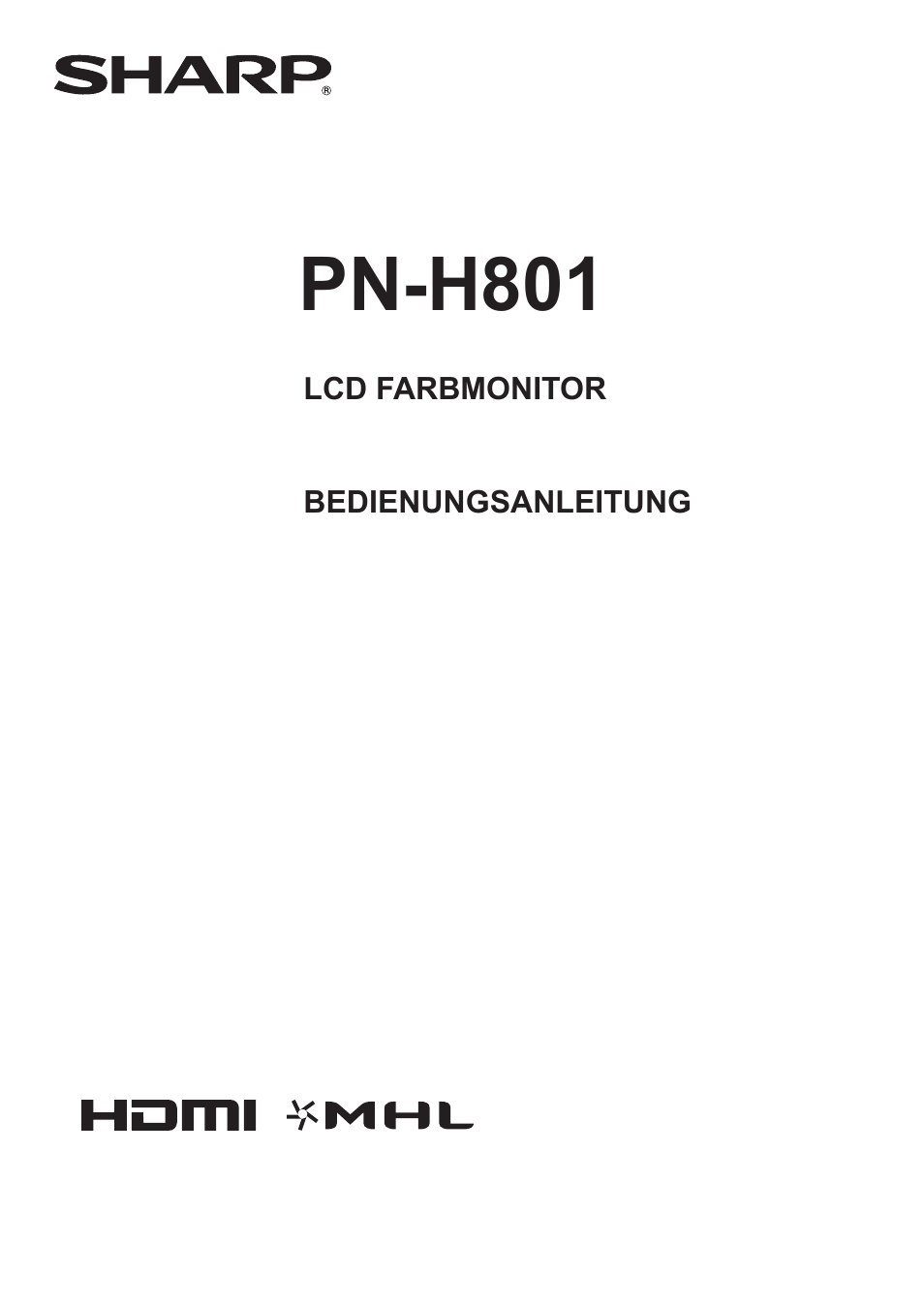 Sharp PN-H801 Benutzerhandbuch | Seiten: 53