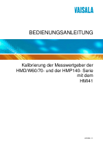 Vaisala Kalibrierung der Messwertgeber der HMDW6070- und der HMP140-Serie mit dem HMI41