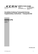 KERN & SOHN CFS 6K0.1 Addendum