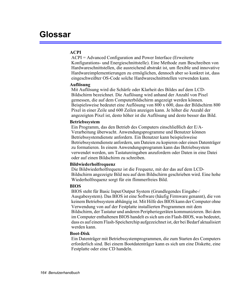 Glossar | Samsung NP-X11C Benutzerhandbuch | Seite 184 / 190