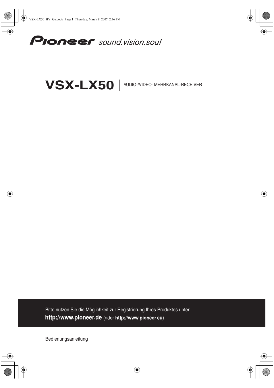 Pioneer VSX-LX50 Benutzerhandbuch | Seiten: 82