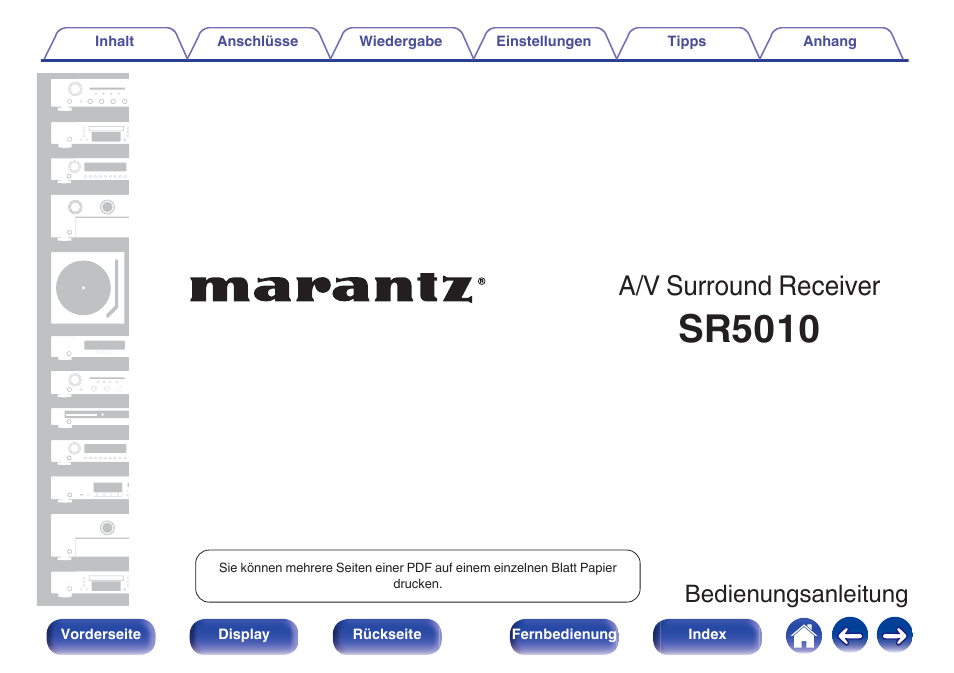 Marantz SR5010 Benutzerhandbuch | Seiten: 288